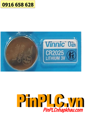 Vinnic CR2025, Pin CR2025 lithium 3v, Pin đồng xu 3v lithium Vinnic CR2025 chính hãng